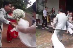 Mẹ chồng bắt con dâu 'đi cửa sau' vì lỡ ăn cơm trước kẻng, chú rể bất chấp bế vợ phi thẳng vào cửa trước