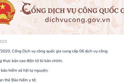 Từ 1/7, chứng thực bản sao điện tử trên Cổng Dịch vụ công Quốc gia