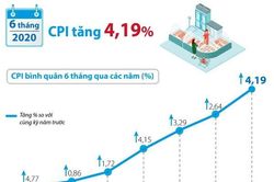 CPI bình quân 6 tháng đầu năm tăng 4,19%