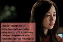 Chỉ phụ nữ không kiếm ra tiền mới dại dột thèm khát người chồng giàu có