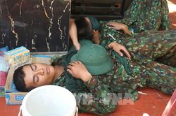 Lửa cháy bùng phát trở lại ở dãy núi Mồng Gà, huyện Hương Sơn, Hà Tĩnh