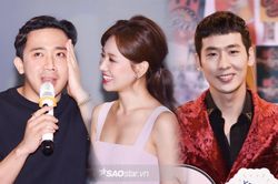 Họp báo 'Xin chào Papa': Vợ chồng Hari Won - Trấn Thành 'cà khịa' nhau siêu đáng yêu, thắc mắc lý do Tuấn Trần không có bạn gái