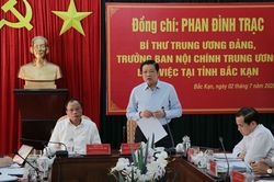 Trưởng ban Nội chính TW làm việc với Bắc Kạn về Đại hội Đảng các cấp