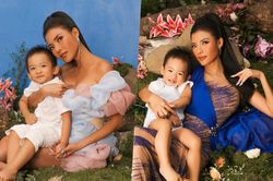 Thúy Diễm kiêu sa với làn da bánh mật, khoe nhan sắc mặn mà bên con trai Bảo Bảo