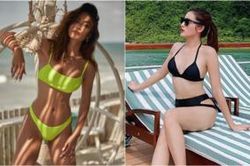 Cùng diện bikini khoe body nóng rẫy, Á hậu Mâu Thủy, Huyền My ai hơn ai?