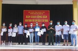 Tỉnh Hưng Yên bàn giao 75 công dân hoàn thành thời gian cách ly