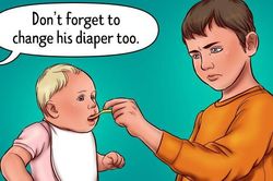 5 lý do bạn không nên để con lớn trông em