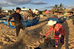 Nắng sớm ban mai trên những phiên chợ làng chài