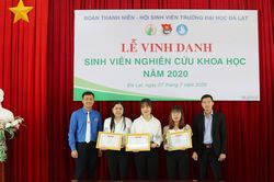Trường ĐH Đà Lạt: Vinh danh sinh viên nghiên cứu khoa học năm 2020