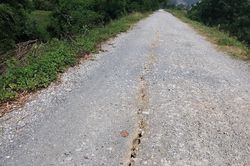 Xuất hiện nhiều vết nứt trên đê tả sông Đáy thuộc tỉnh Hà Nam