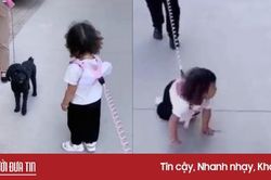 Clip: Bé gái có hành động bất ngờ khi đang đi dạo khiến bố hốt hoảng