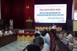 Một số kinh nghiệm từ đại hội đảng bộ cơ sở ở Hà Nội