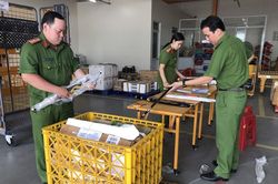 Thu giữ nhiều hung khí vận chuyển qua đường bưu điện
