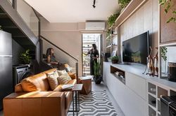 Căn hộ chưa đầy 50m2 đẹp lạ với tông màu xám
