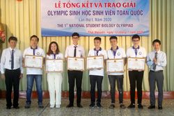 Trường ĐH Y Dược TP. HCM đoạt 5 giải Nhất cuộc thi Olympic Sinh học sinh viên toàn quốc