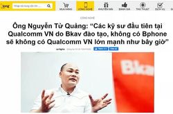 BKAV sẽ khởi kiện trang tin cắt xén phát biểu CEO Nguyễn Tử Quảng