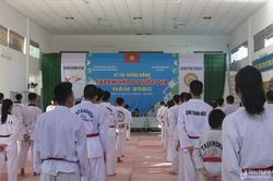 65 võ sỹ tham gia kỳ thi thăng đẳng Taekwondo quốc gia tại Nghệ An
