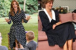 Kate Middleton diện váy chấm bi, đi giày đế xuồng khiến công chúng nhớ đến cố Công nương Diana