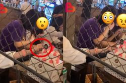 Dân mạng ngán ngẩm về sự 'vô tư' của cô gái trẻ đưa tay sang bàn bên cạnh 'nếm bánh kem'