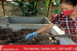 Người dân huyện miền núi Hà Tĩnh biến rác hữu cơ thành phân bón vi sinh