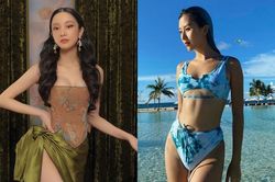 Jun Vũ gợi cảm với váy xẻ sâu, Quỳnh Anh Shyn mặc bikini khoe eo thon