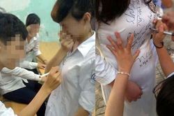Viết lưu bút tại vị trí 'nhạy cảm' của nữ sinh, học sinh cuối cấp bị chỉ trích