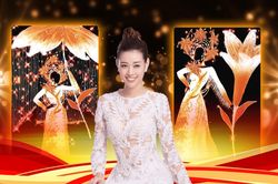 Áo dài 'Thiếu nữ bên hoa huệ' cho Khánh Vân gây ấn tượng mạnh, fan tò mò hiệu ứng mưa pha lê phát sáng