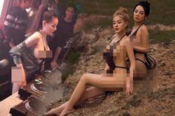 Trước khi Sở Văn hóa vào cuộc, Ngân 98 nhiều lần mặc dung tục bị chỉ trích thậm tệ