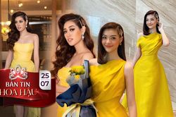 Đụng hàng layout vàng rực với kẹp tóc ánh kim: Kiều Loan đẹp dịu dàng - Khánh Vân thần thái sang chảnh