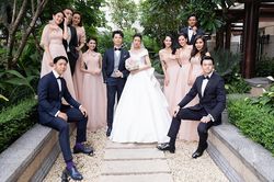 Dàn phù dâu, phù rể toàn 'cực phẩm' trong đám cưới Thúy Vân khiến fans ngây ngất