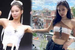 Jennie Black Pink khiến fan xốn xang khi mặc áo yếm thành style lệch vai