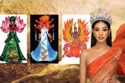 5 họa tiết cũ rích nhất cuộc thi National Costume cho Khánh Vân: Hoa sen, chùa Cầu quá 'nhàm chán'
