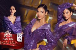 Diện sắc tím ánh kim, Hoàng Thùy thần thái ngút ngàn - pose dáng chuẩn Top Model Of The World