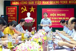 Khối thi đua cơ quan Đảng tỉnh thi đua chào mừng đại hội đảng bộ các cấp