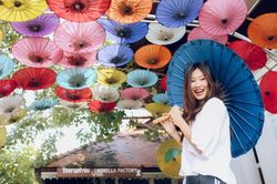 'Làng ô dù' đầy màu sắc nổi tiếng ở Thái Lan
