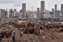 Tòa nhà Đại sứ quán Nga tại Liban bị hư hại sau vụ nổ mạnh ở Beirut