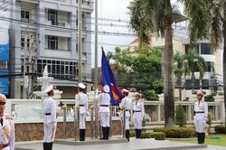 Lào tổ chức lễ thượng cờ kỷ niệm 53 năm thành lập ASEAN