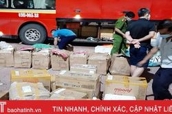 Liên tiếp bắt giữ xe khách chở nhiều quần áo, nồi cơm điện không rõ nguồn gốc trên QL 1A qua Hà Tĩnh