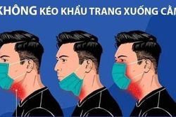 Không kéo khẩu trang xuống cằm để phòng dịch Covid-19