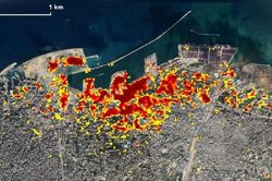 Vụ nổ Beirut nhìn từ vệ tinh
