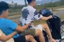 Từ hình ảnh trên mạng, Công an phạt nhóm thanh niên kẹp ba, bốc đầu