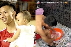 Quế Ngọc Hải ở nhà chăm sóc con gái, lo tới từng đôi dép