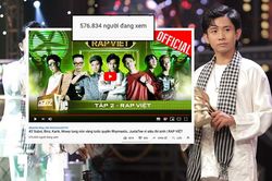 'Rap Việt' lập siêu kỷ lục lượt xem, đồng dao 'Bắc Kim Thang' gây nổi da gà