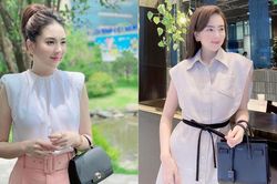 Kiểu váy áo sát nách diện lên sang chảnh còn che được bắp tay to