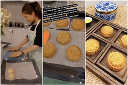 Hòa Minzy tự tay vào bếp làm bánh Trung Thu và phản ứng 'lầy lội' của bạn trai