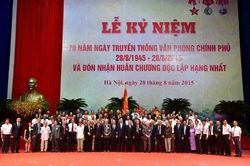 Tổ chức kỷ niệm 75 năm Ngày truyền thống và Đại hội thi đua yêu nước VPCP