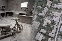 Kì lạ ngôi làng 'ma quái' ngập trong màu xám xịt ở Indonesia