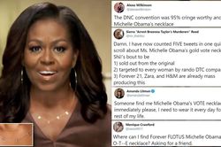 Cựu phu nhân Michelle Obama đeo dây chuyền trị giá 10 triệu đồng lập tức cháy hàng trong chớp nhoáng