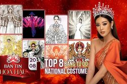 Top 8 áo dài độc đáo, đẹp mắt bảng tự do cho Khánh Vân: 'Kén em' đối đầu 'Lạc Vân' tranh Top 4