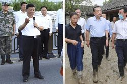 Lũ lớn khiến cả ông Tập và ông Lý rời Bắc Kinh đi thị sát